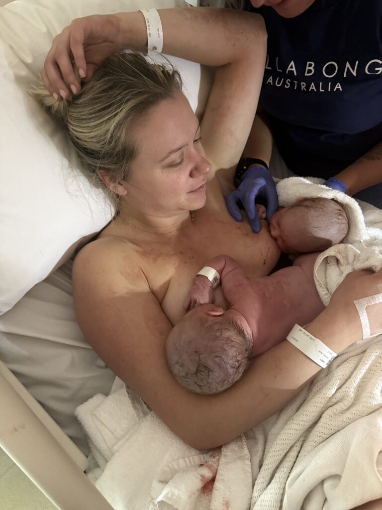Twin vaginal birth story